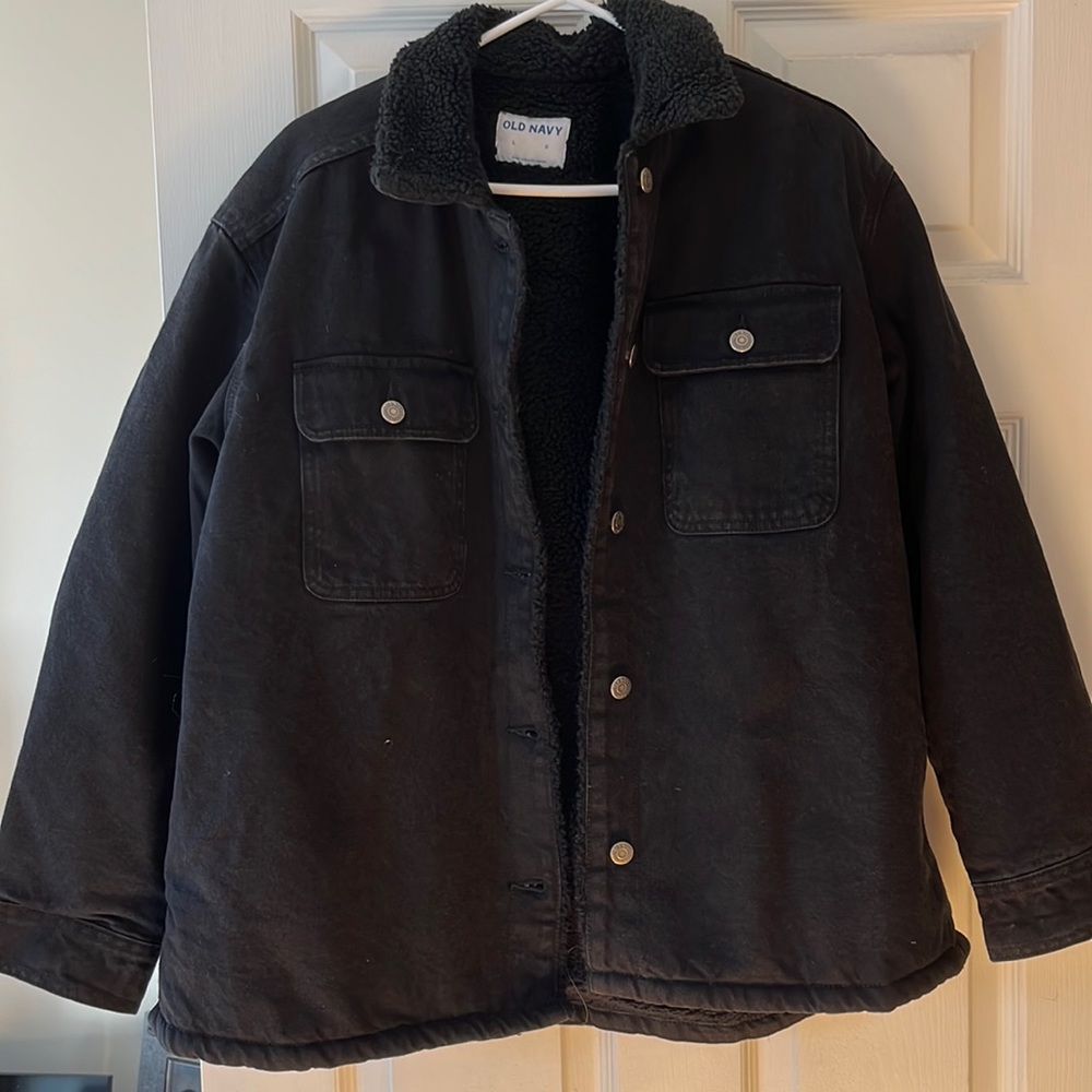 Cozy jean jacket with Sherpa lining.